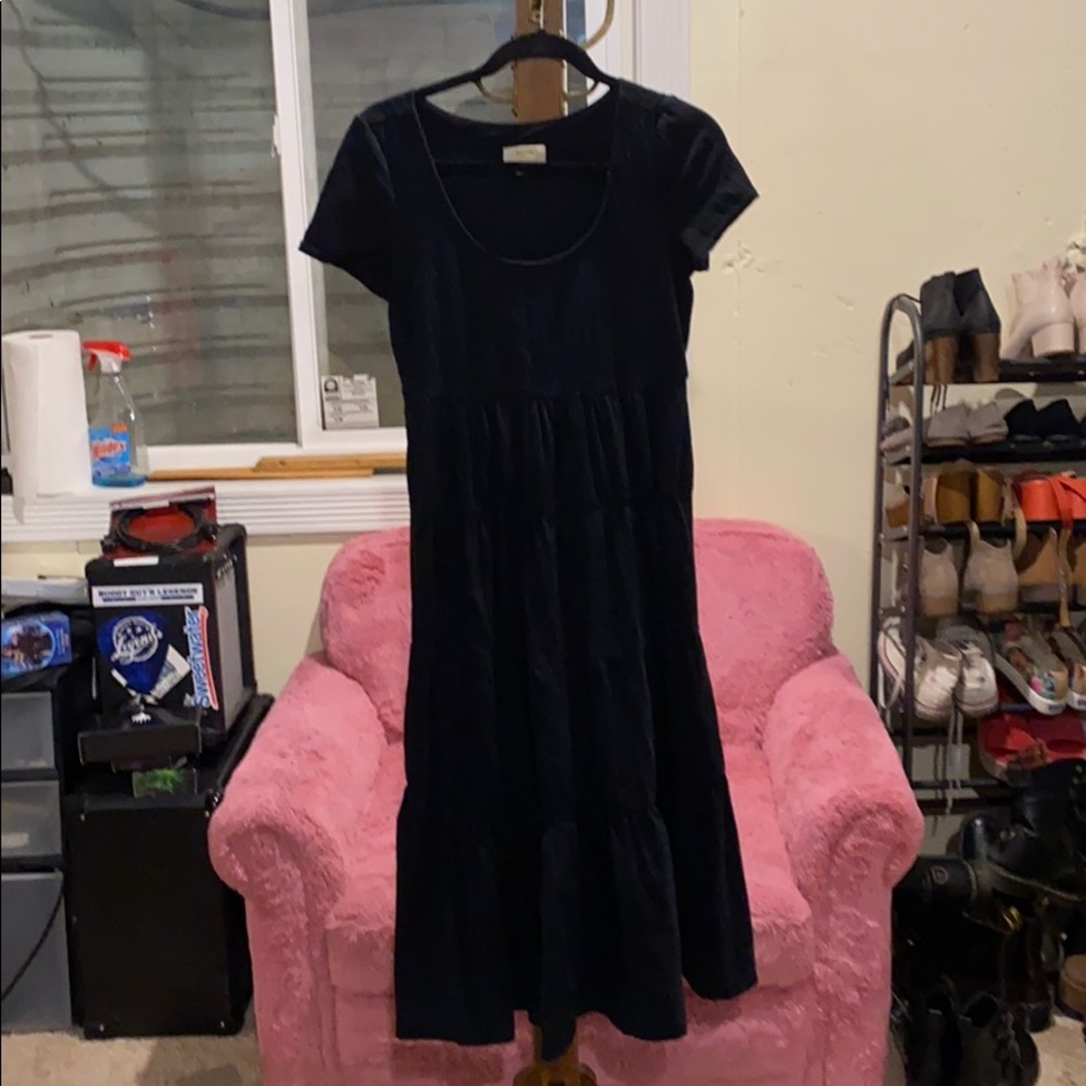 Anthropologie Black Tier Dress